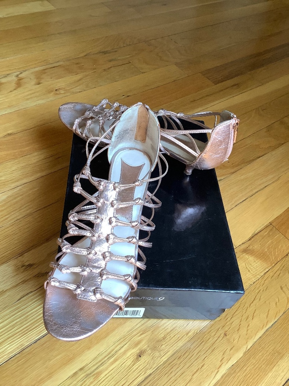 Boutique 9 Bttamra Gladiator Sandals Pinc Metallic Size 8 M